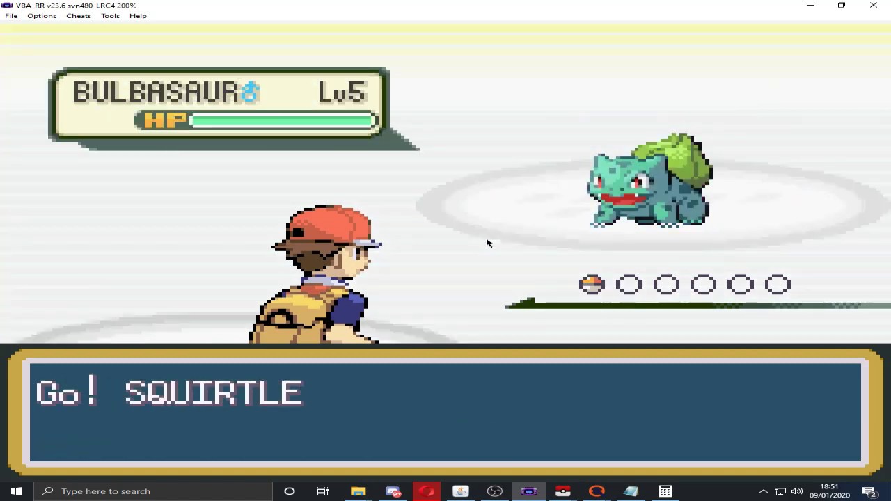 GUARANTEED SHINY STARTER IN POKEMON FIRE RED AND LEAF GREEN NO