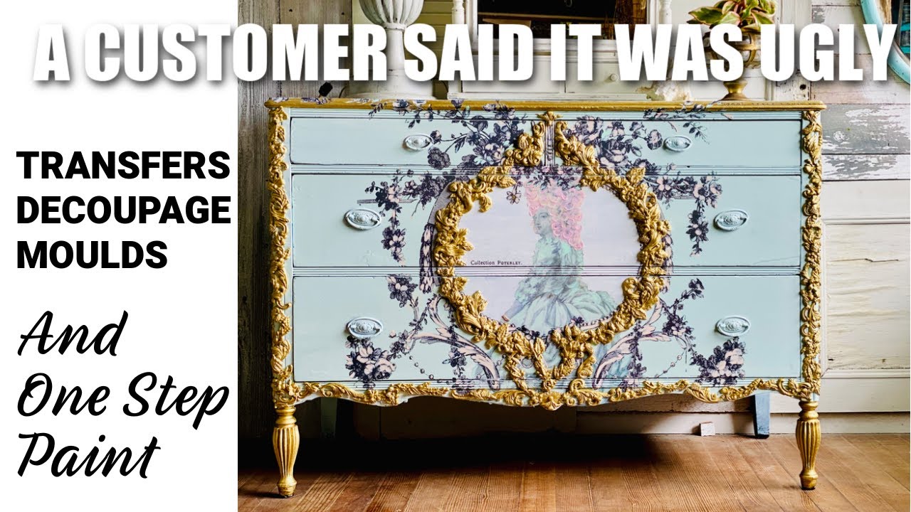 Переделка мебели из комиссионного магазина / Клиент сказал, что мебель некрасивая / Формы для дек...