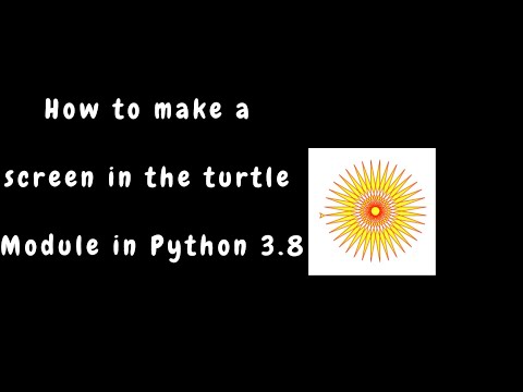How to make a Screen in the Turtle Module