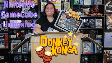 RARE Donkey Konga (Donkey Kong Junglebeat) Store Display Standee - Nintendo GameCube Unboxing!