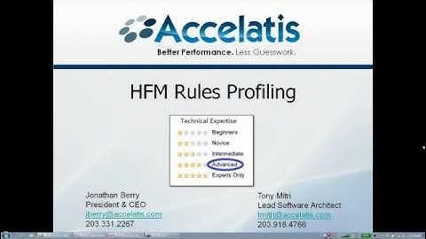 Making HFM Faster - Rules Profiling with Accelatis