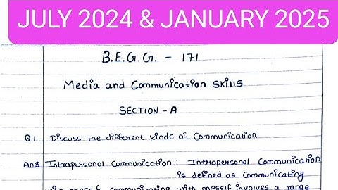 BEGG 171 solved handwritten assignment 2024-2025 | BEGG 171 solved assignment in English 2024-2025 |