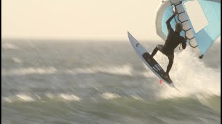 Will this become a new sport?  WING SURFING WITH A KITE BOARD @ BIG BAY SOUTH AFRICA