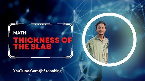 Design Of Concrete Structure 2 II Thickness Of The Slab II Math Solve II B.Sc in Civil II EUB