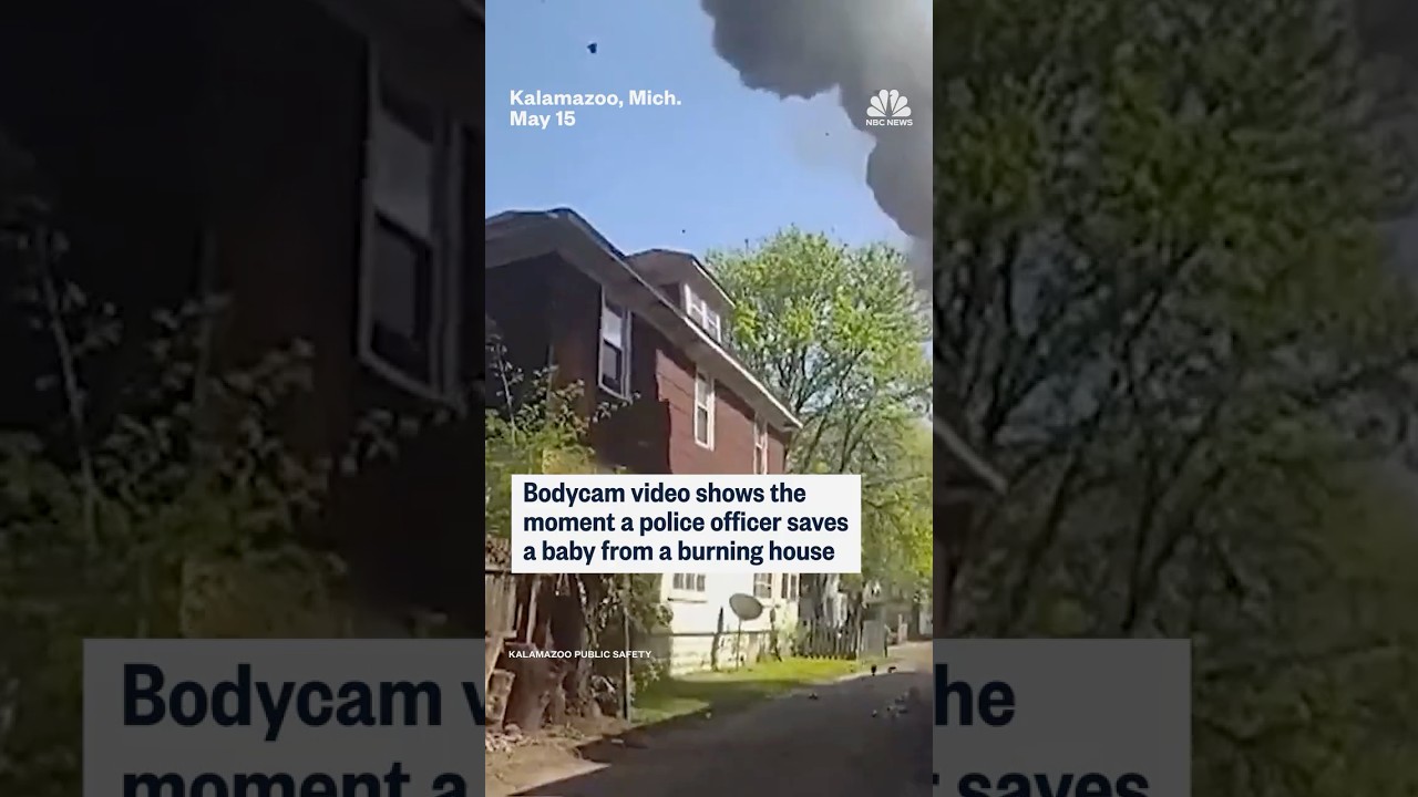 Bodycam video shows the moment a police officer saves a baby from a burning house Bodycam video shows the moment a police officer saves a baby from a burning house
