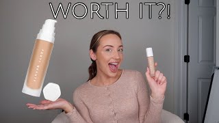 Honest Fenty Beauty Soft' Lit Naturally Luminous Hydrating Longwear Foundation Review and Try On!