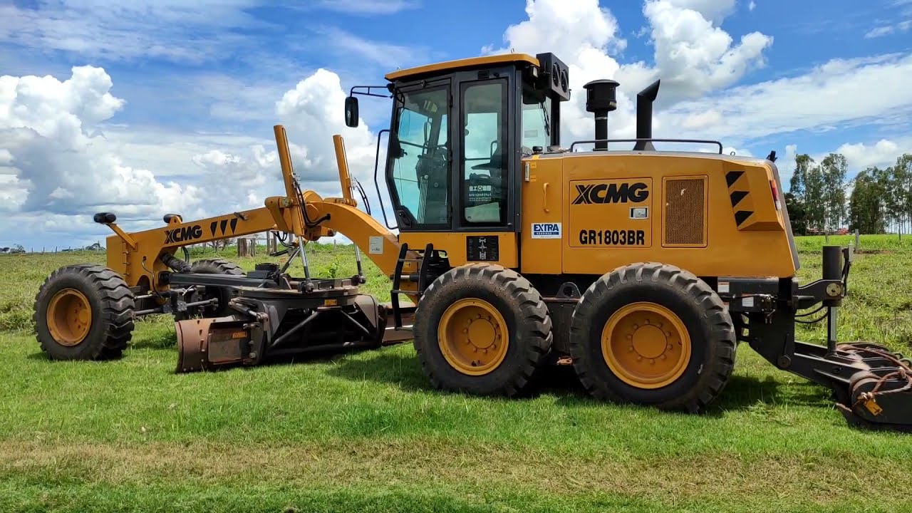 CHEGOU!!! Primeiro teste da MOTONIVELADORA XCMG 1803br
