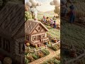 【4k】【ASMR】Tiny Yarn Village: Farm, Road and Harbor