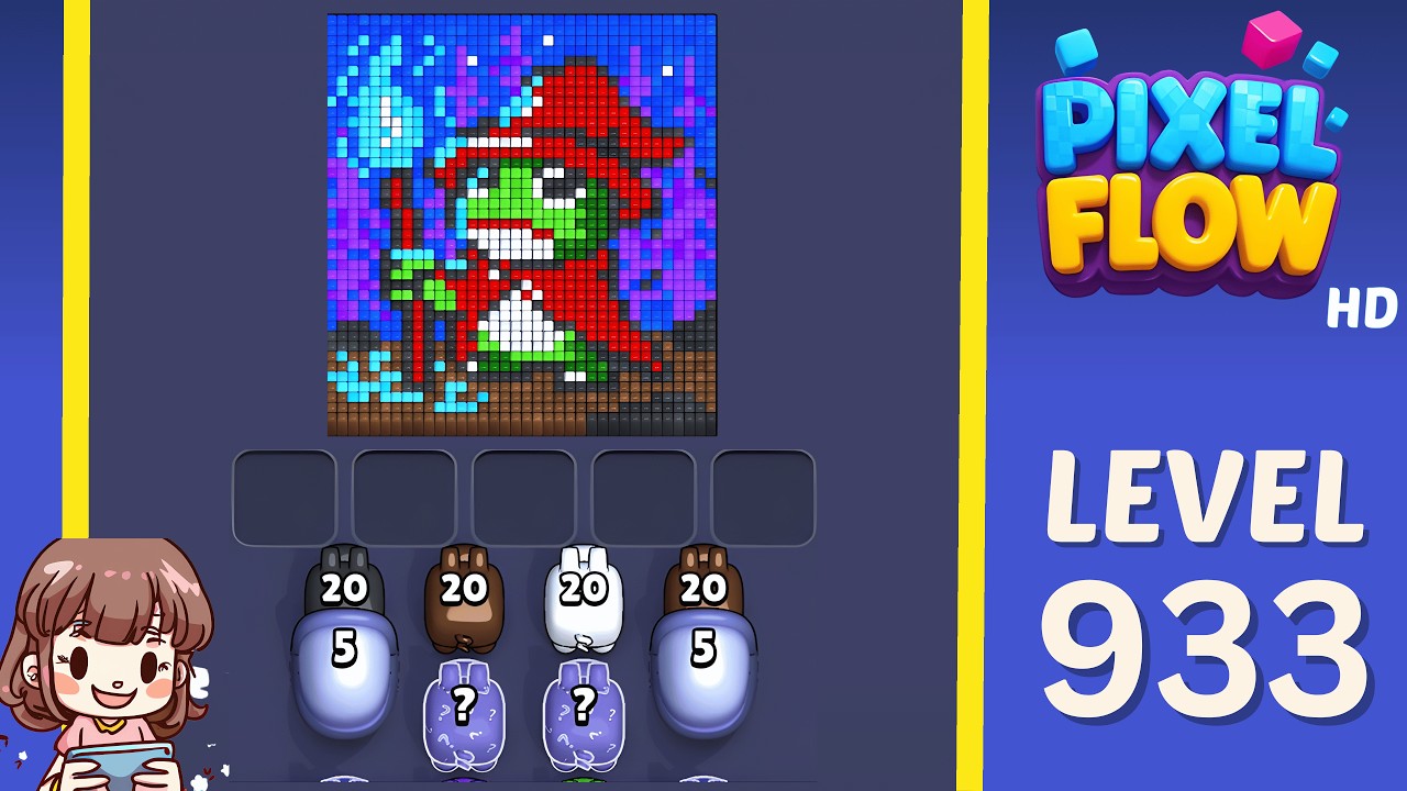 Pixel Flow Level 933 Solution Walkthrough - YouTube