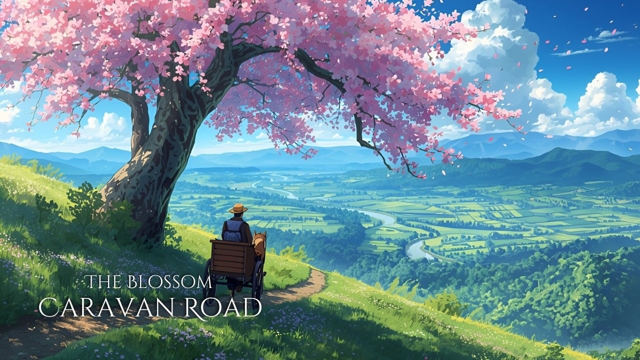 🌿 The Blossom Caravan Road 🌸 | Relaxing Medieval Fantasy Music & Nature Ambience