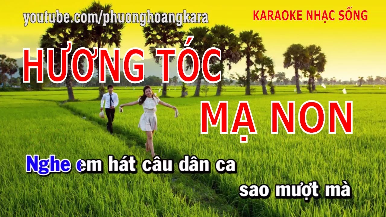 Karaoke Hương Tóc Mạ Non Tone Nữ  Nhạc Sống Nguyễn Linh  YouTube