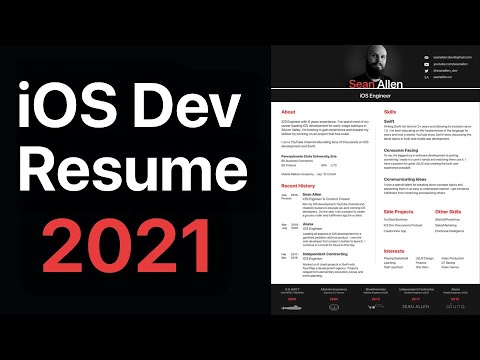 My 2021 iOS Developer Resume - Example and Review