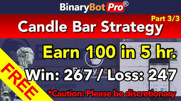 Binary Bot | Candle Bar Strategy | Free Download (2021) #BinaryBotPro