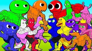 ALL SERIES MUSCLE TEAM GARTEN OF BANBAN VS MUSCLE TEAM RAINBOW FRIENDS! Cartoon Animation