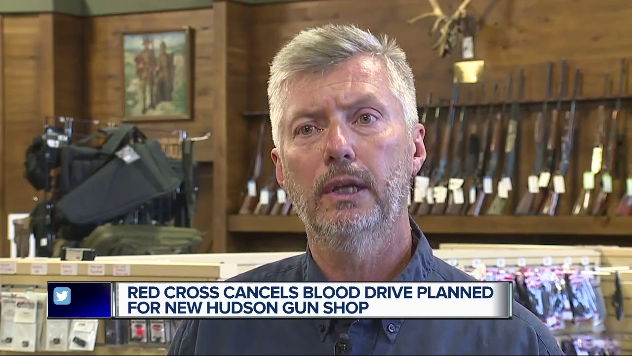 channel awesome Red Cross cancels blood drive planned for New Hudson gun shop