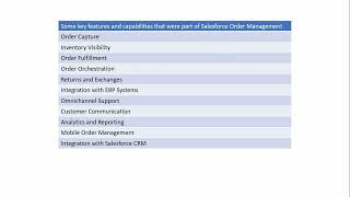 Some Order Management Features on High Level