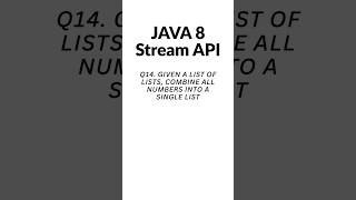How to Flatten List of Lists in Java 8 Streams using flatMap() #shorts