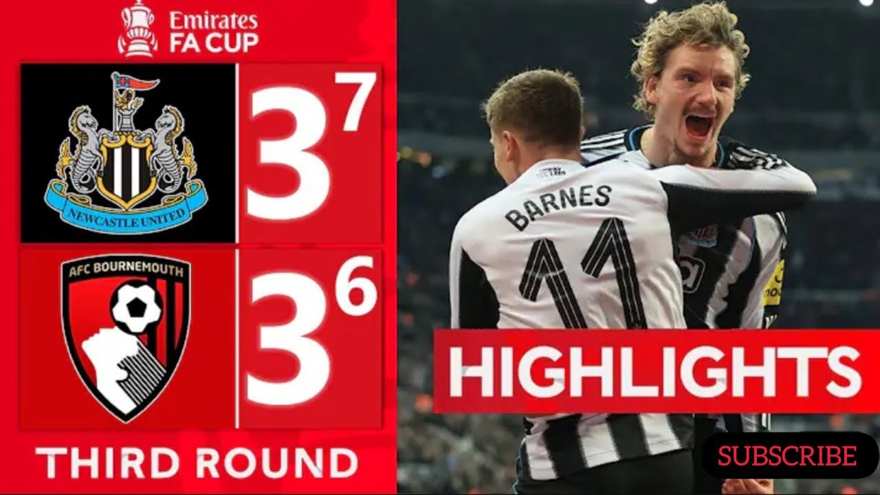 Newcastle vs Bournemouth |3-3 PEN7-6 | Highlights | FA Cup 2025/26 /