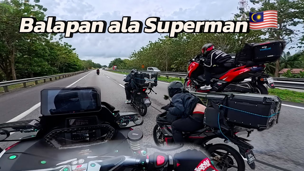 Gaspoll Sampe 191 km/h‼️Balapan Superman di Tol Malay🇲🇾 | Duo Xmax 300cc