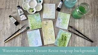 Mixed media playtime - watercolours over texture paste resists