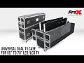 Universal tv adjustable flight case for 55 60  65 and 70 led lcd plasma tv  xslcd5570wx2