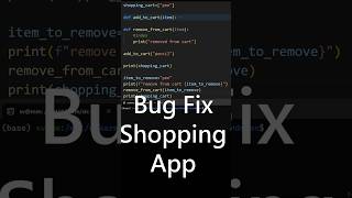 Remove from list program bug fix Tutorial step by step #bugfixing #python #beginnersguide #codeprep