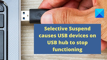 Selective Suspend causes USB devices on USB hub to stop functioning