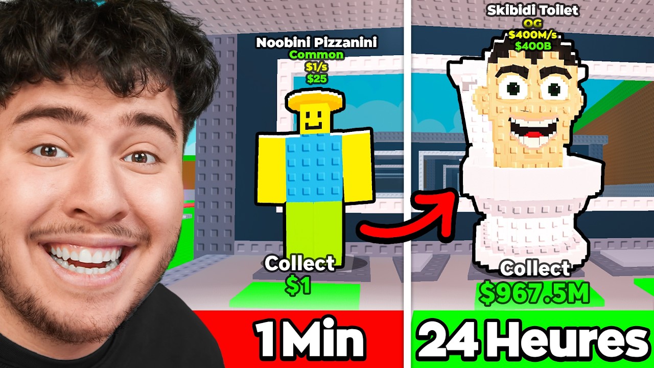 J'ai Échangé un NOOBINI contre un SKIBIDI en 24H sur Steal a Brainrot !