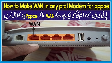 WAN configure in ptcl modem Tplink TD W9970 | How to Make WAN in any ptcl Modem for pppoe user