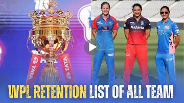 WPL Retention List of All Teams | MI, RCB, DC, GG, UPW | Women Premier League 2026 Auction