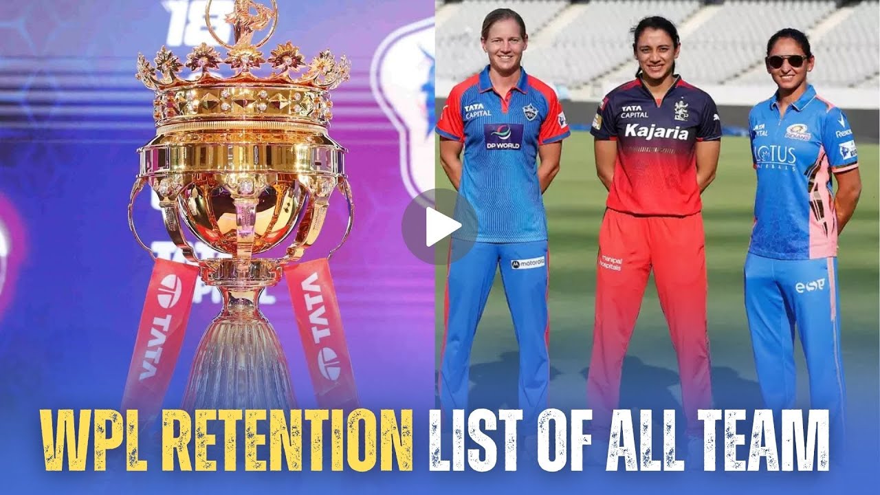 WPL Retention List of All Teams | MI, RCB, DC, GG, UPW | Women Premier League 2026 Auction