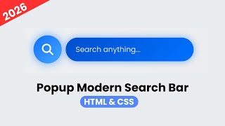 How To Make a Modern CSS Search Bar in 2026!