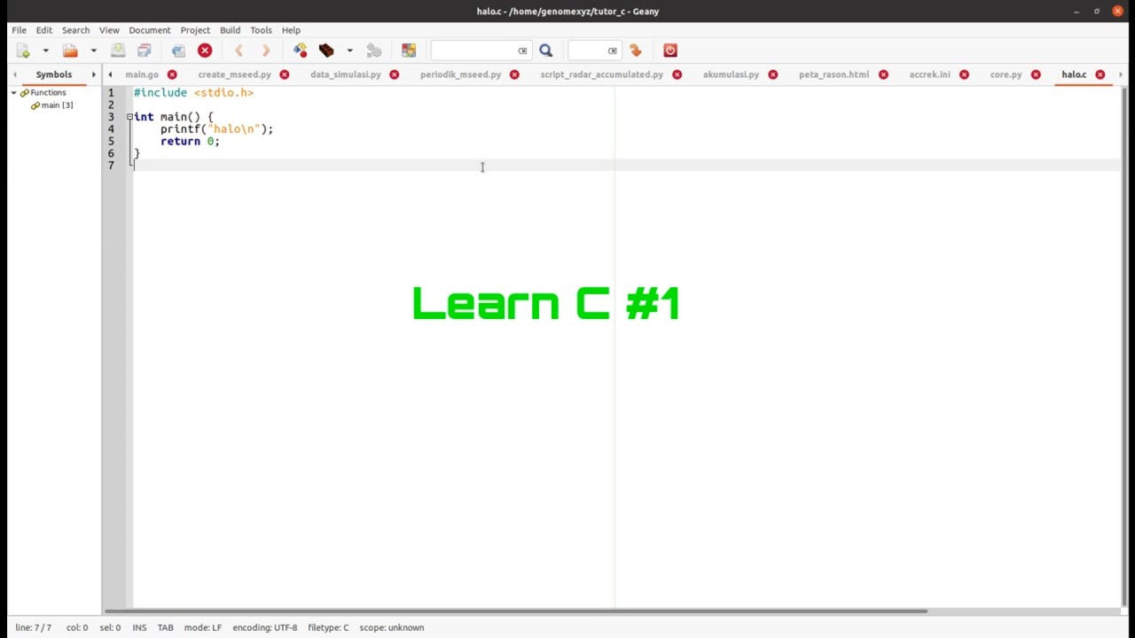 Getting Started with C #1 - YouTube