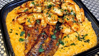 Fish&Grits w/Honey Glazed Shrimp Recipe ??‍?