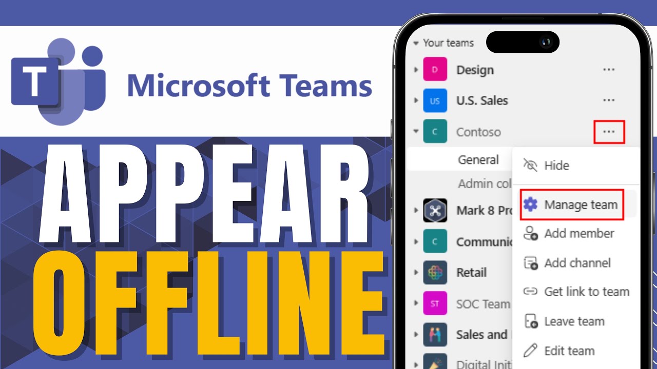 HOW TO APPEAR OFFLINE ON MICROSOFT TEAMS 2024