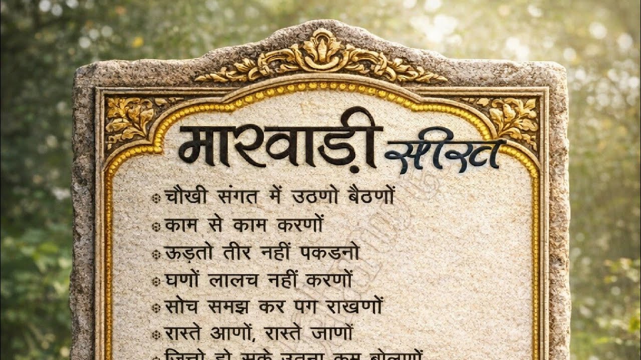 मारवाड़ी सीख