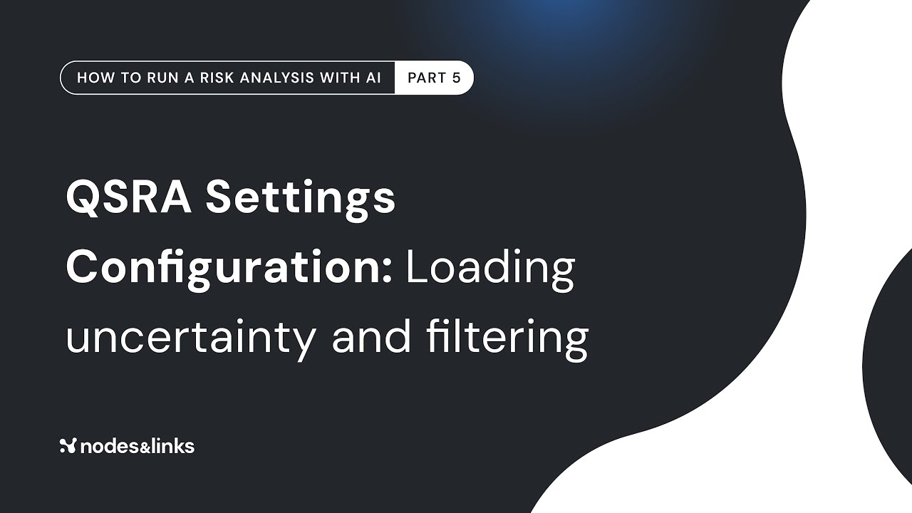 QSRA Settings Configuration: Loading uncertainty and filtering
