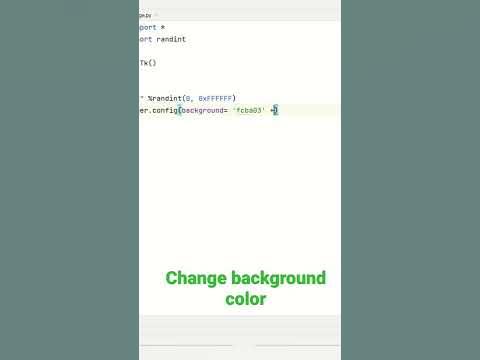 How to change background color from tkinter in python 😃|| Python tips ...