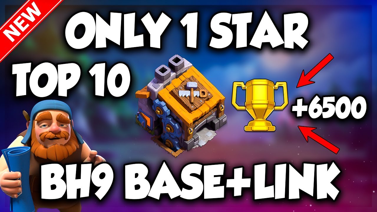 🔥ONLY 1 STAR🔥 BEST BH9 BASE WITH COPY LINK | Top 10 Builder Hall 9 Base Link 2020 | Clash of Clans