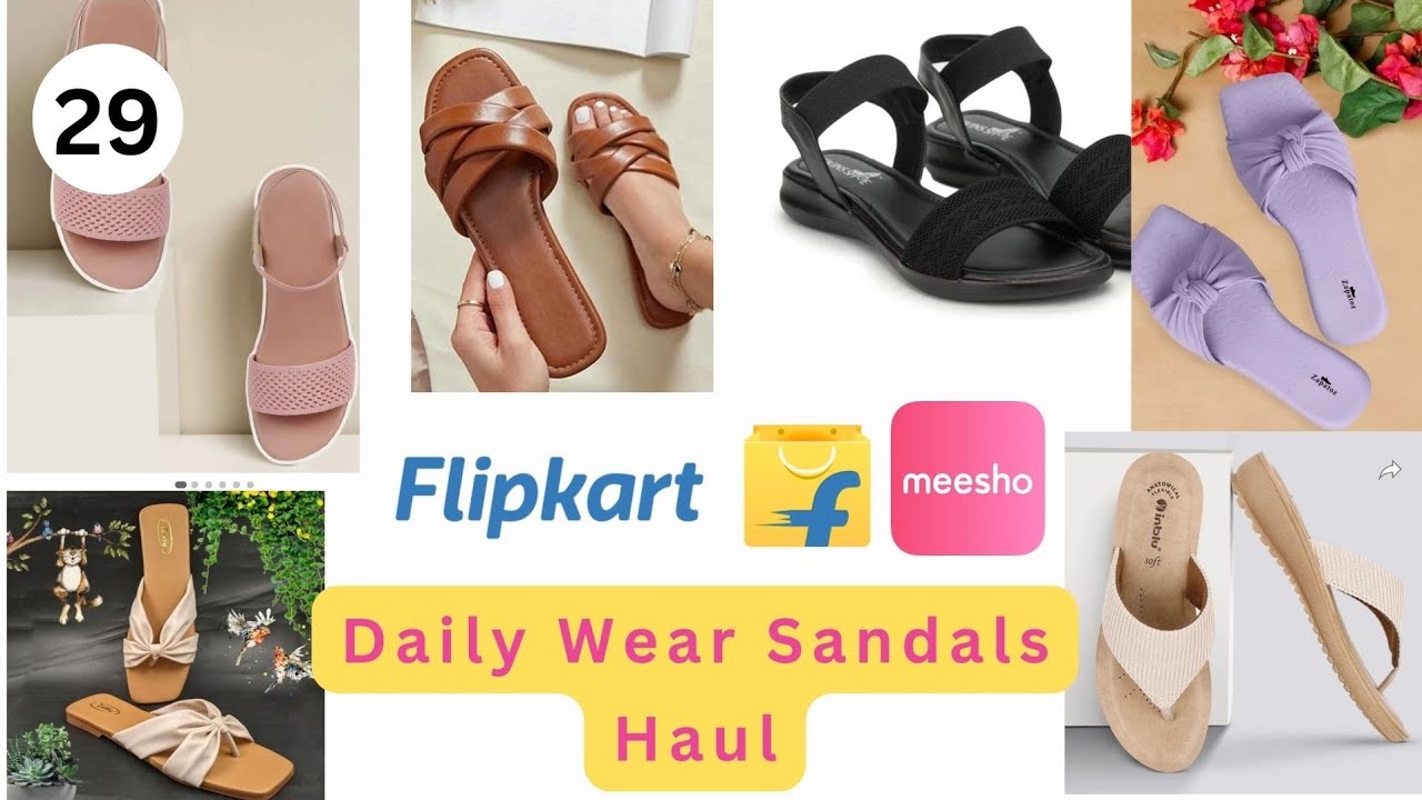 Daily Wear Sandals Haul | Sandals Haul from Flipkart And Meesho | 