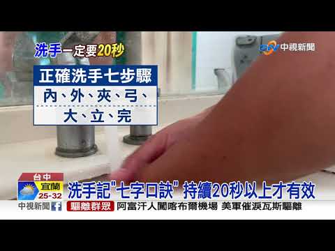 短時間洗手等於沒洗! 醫師建議至少超過20秒│中視新聞 20210821