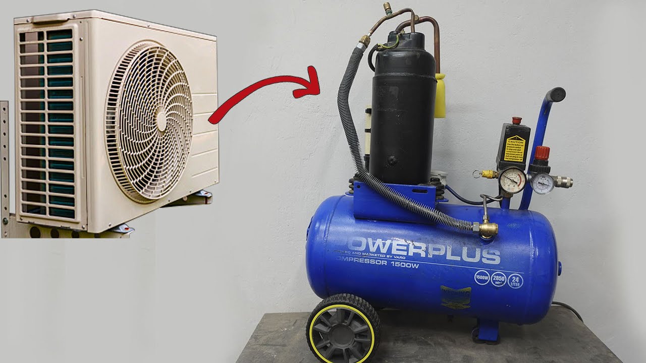 Como hacer un Compresor de Aire Silencioso  Silent Air Compressor muy  Fácil 