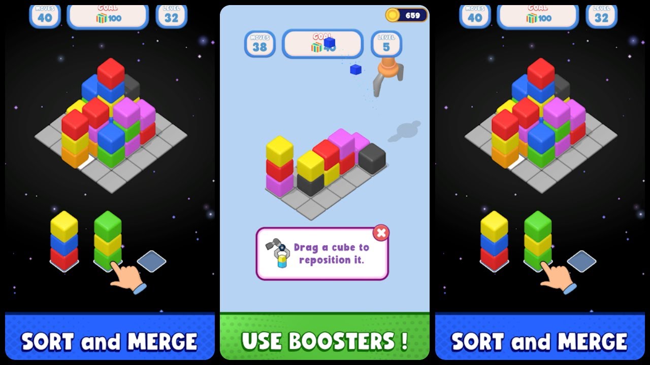 Cube Sort Game Gameplay Android Mobile - YouTube