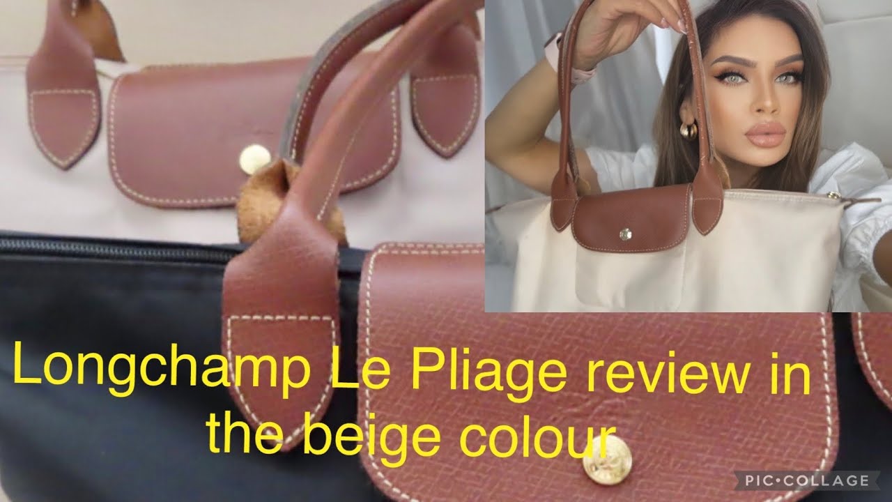 Longchamp Beige/Brown Nylon Mini Le Pliage Tote Longchamp
