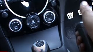 Top Nero Stitch grano Vera Pelle Ghetta Del Cambio Copertura si adatta Mazda RX8 2003-2012 