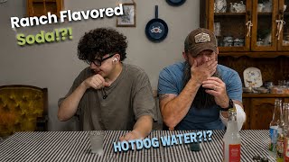 Trying Weird Flavored Sodas! || Ranch Soda?!? HOTDOG WATER and more ||