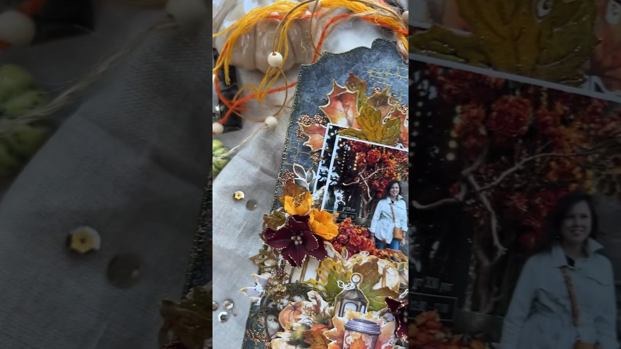 Осенний тег по вдохновению с бумагой 