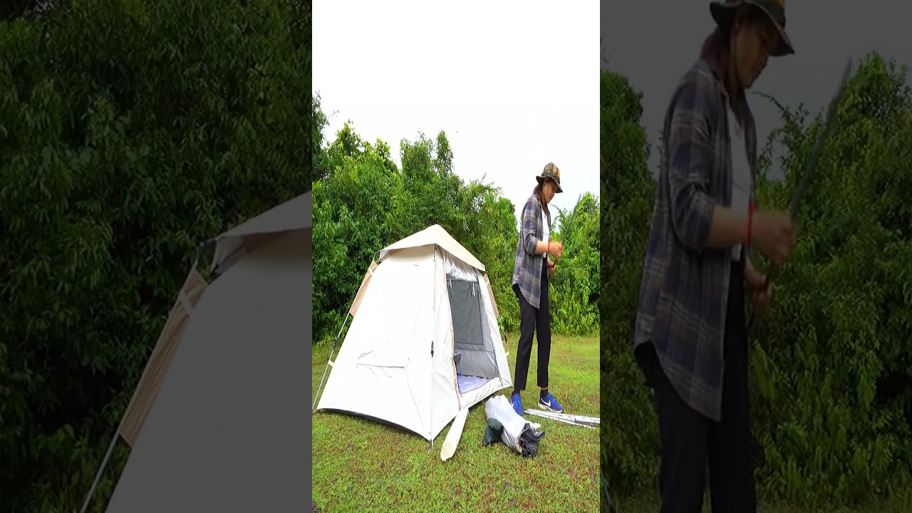 Dallas Sun Solo Camping and Cooking Food in forest 