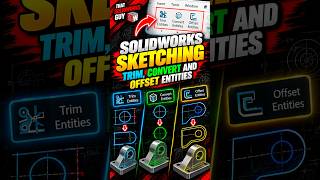 Solidworks Tips- Click Below 👇 - TRIM, CONVERT and OFFSET Entities #solidworks