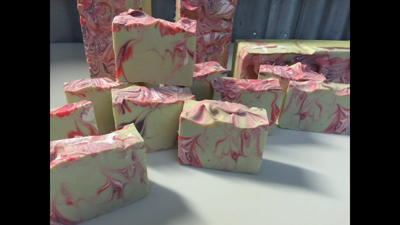 lush clothing Black Cherries, just another swirl in cold process soap